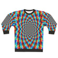 Psychedelic optical illusion rainbow pattern sweatshirt