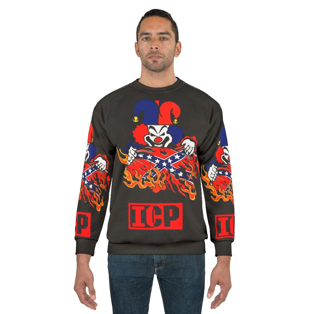 Psychopathic Vault Merch Rebel Flag Sweatshirt with Colorful Graphic