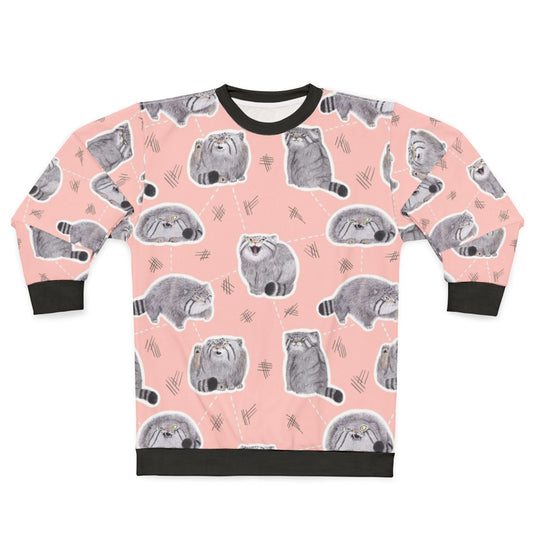 Pallas cat sweatshirt featuring a cute and fluffy feline design