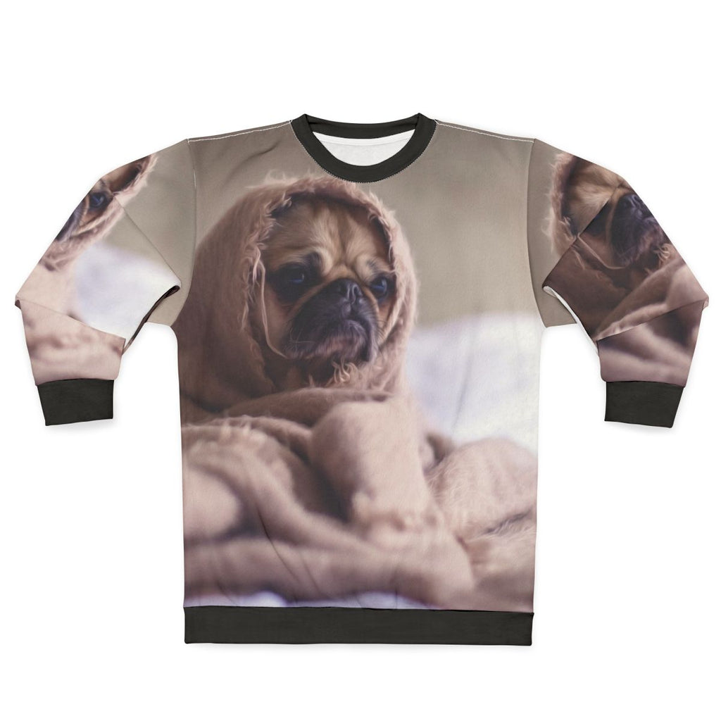 Pug Dog Sad Sweatshirt with Comfortable Animal Print Design