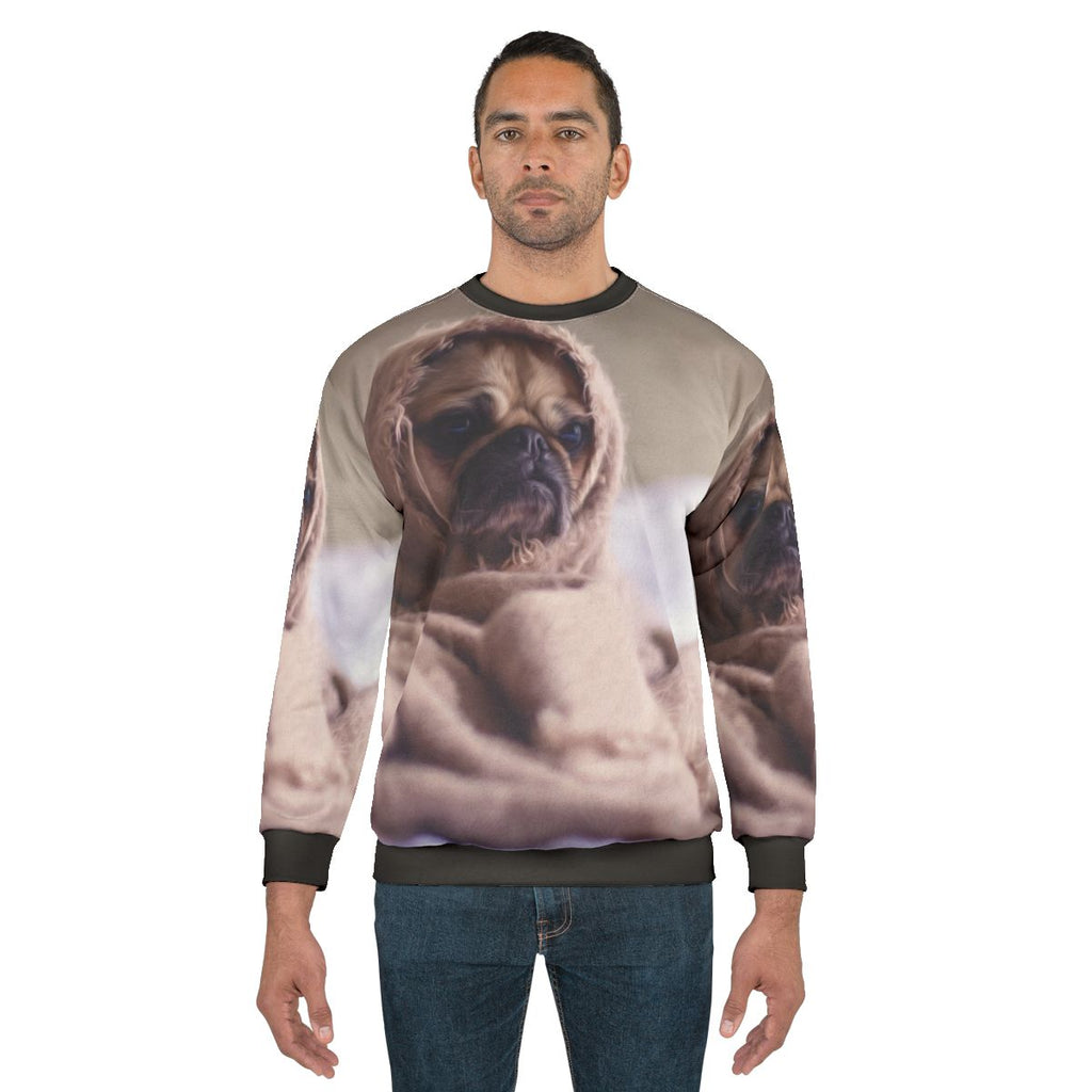Pug Dog Sad Sweatshirt with Comfortable Animal Print Design