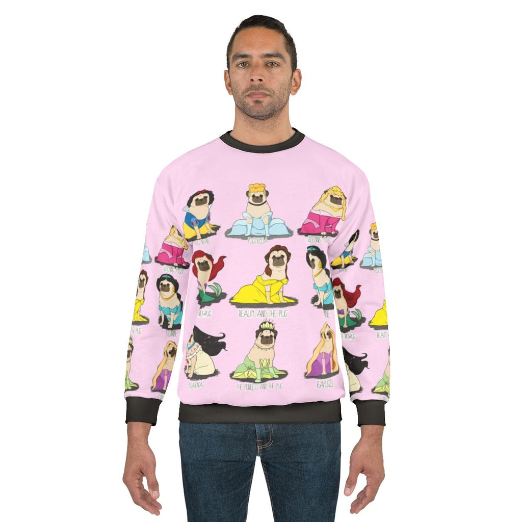 Pug Princess Sweatshirt featuring a cute pug princess design