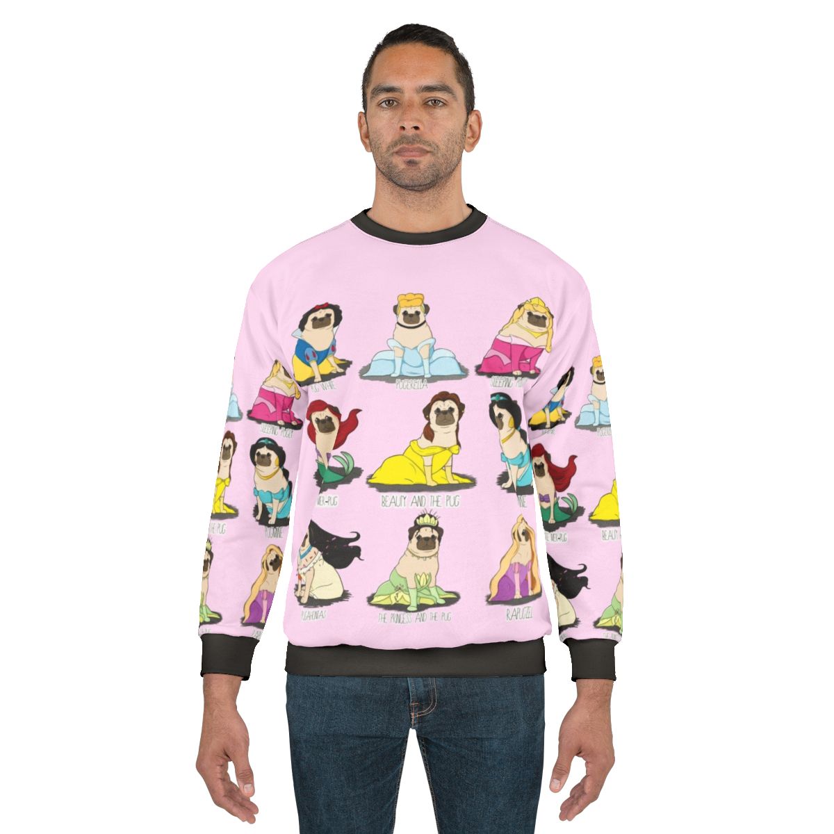 Pug Princess Sweatshirt featuring a cute pug princess design