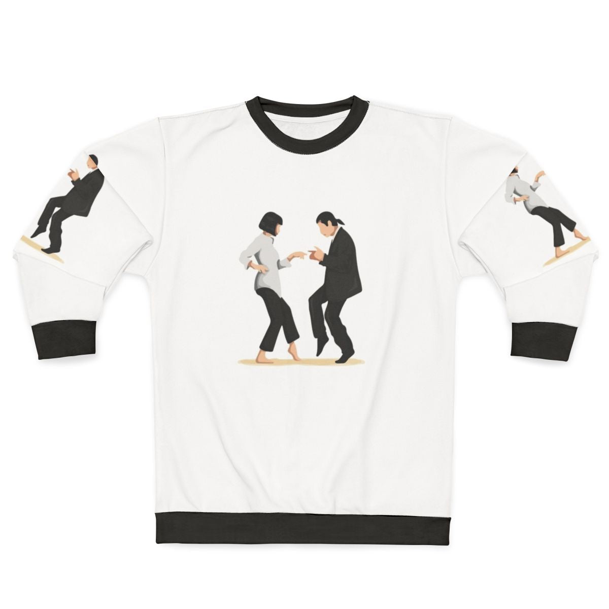 Pulp Fiction movie themed sweatshirt with digital art design
