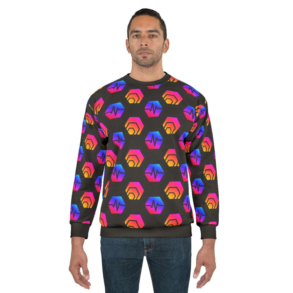 Cryptocurrency Sweatshirt with Hex and Pulsechain Logos