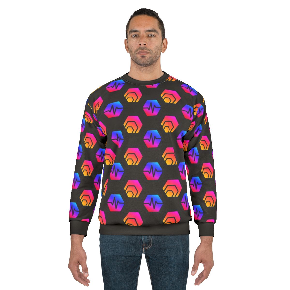 Cryptocurrency Sweatshirt with Hex and Pulsechain Logos
