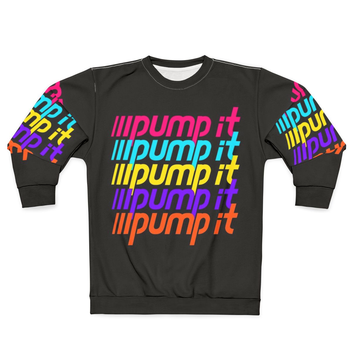 Retro 80s/90s neon pink "I Wanna Pump It" sweatshirt