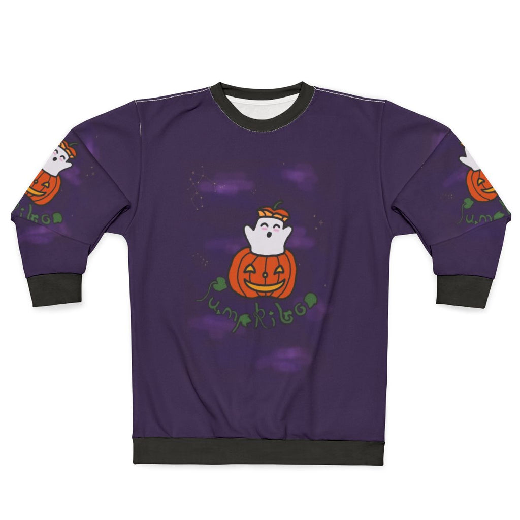 Pumpkin Ghost Stars Halloween Purple Sweatshirt