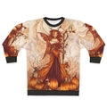 Pumpkin Queen Sweatshirt with Fantasy Autumn Imagery