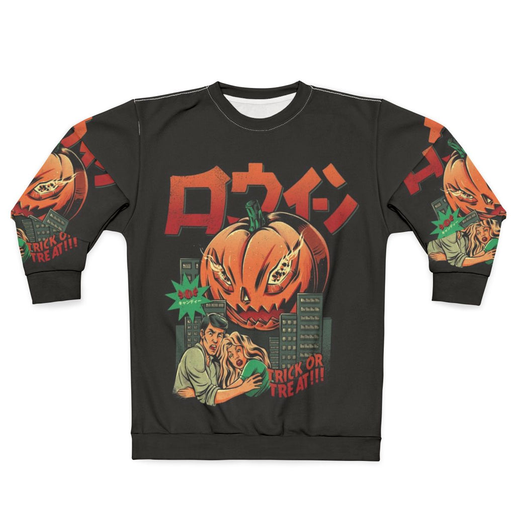 Pumpkinzilla Sweatshirt - Retro Kaiju Halloween Horror Apparel