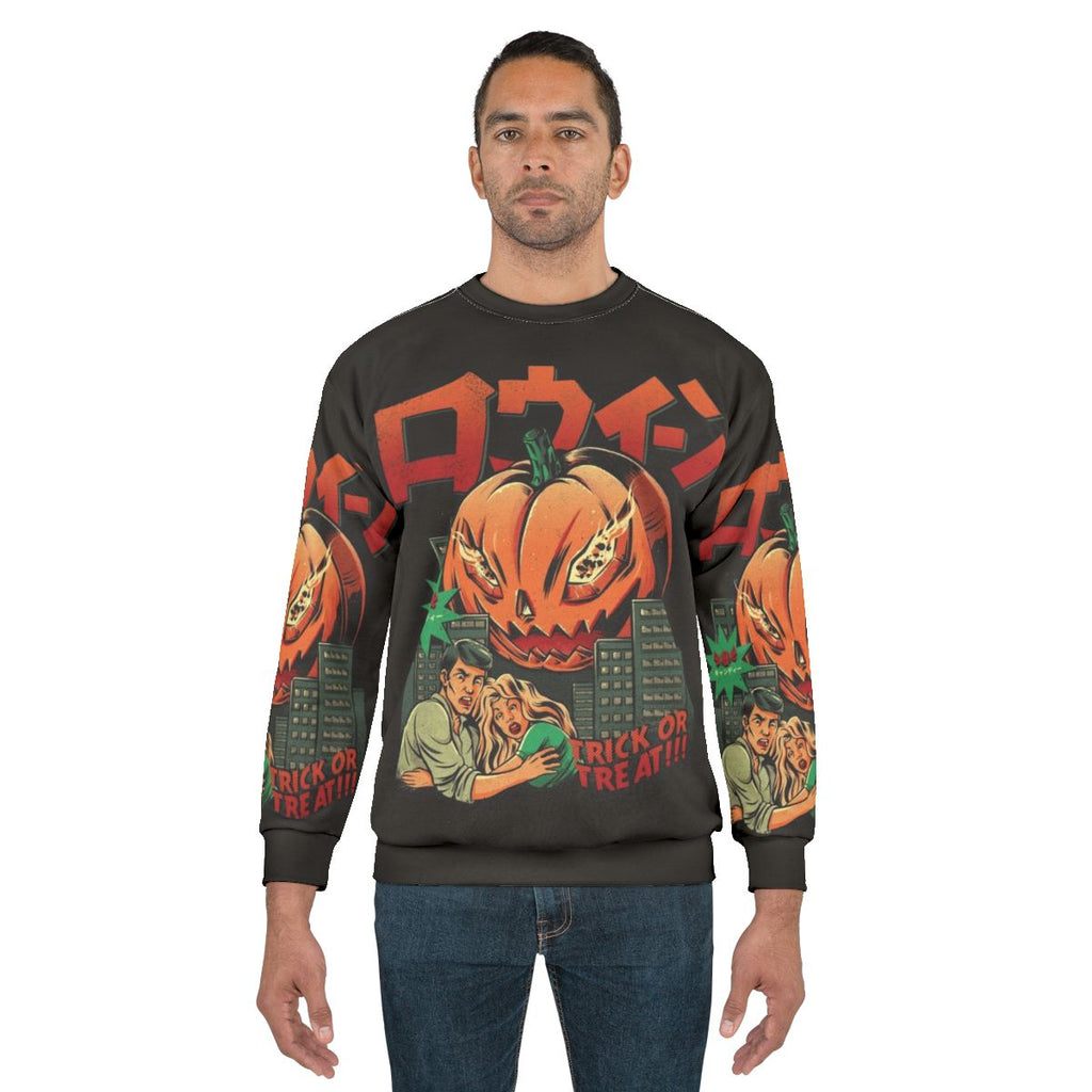 Pumpkinzilla Sweatshirt - Retro Kaiju Halloween Horror Apparel