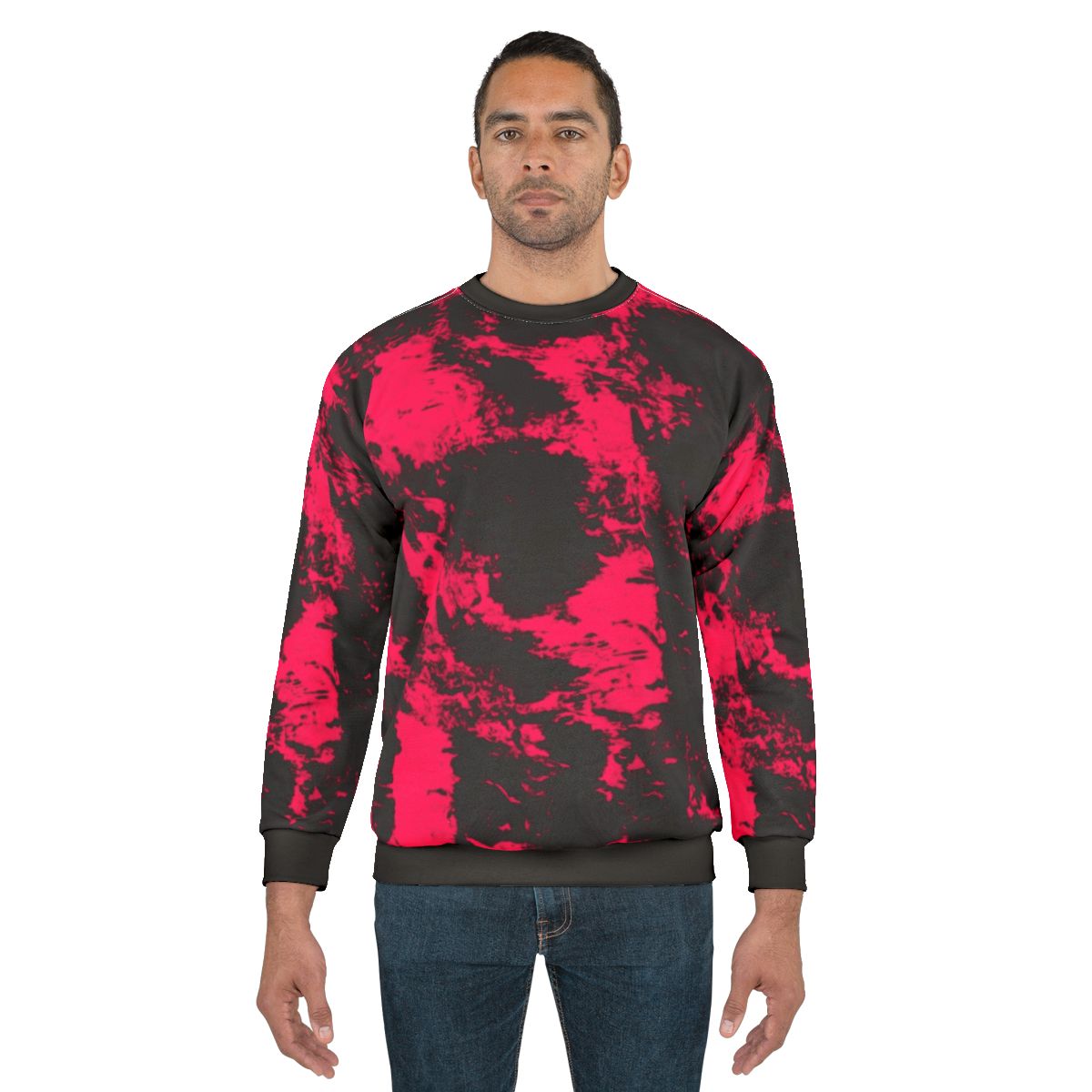 Punk pink and black abstract design sweatshirt