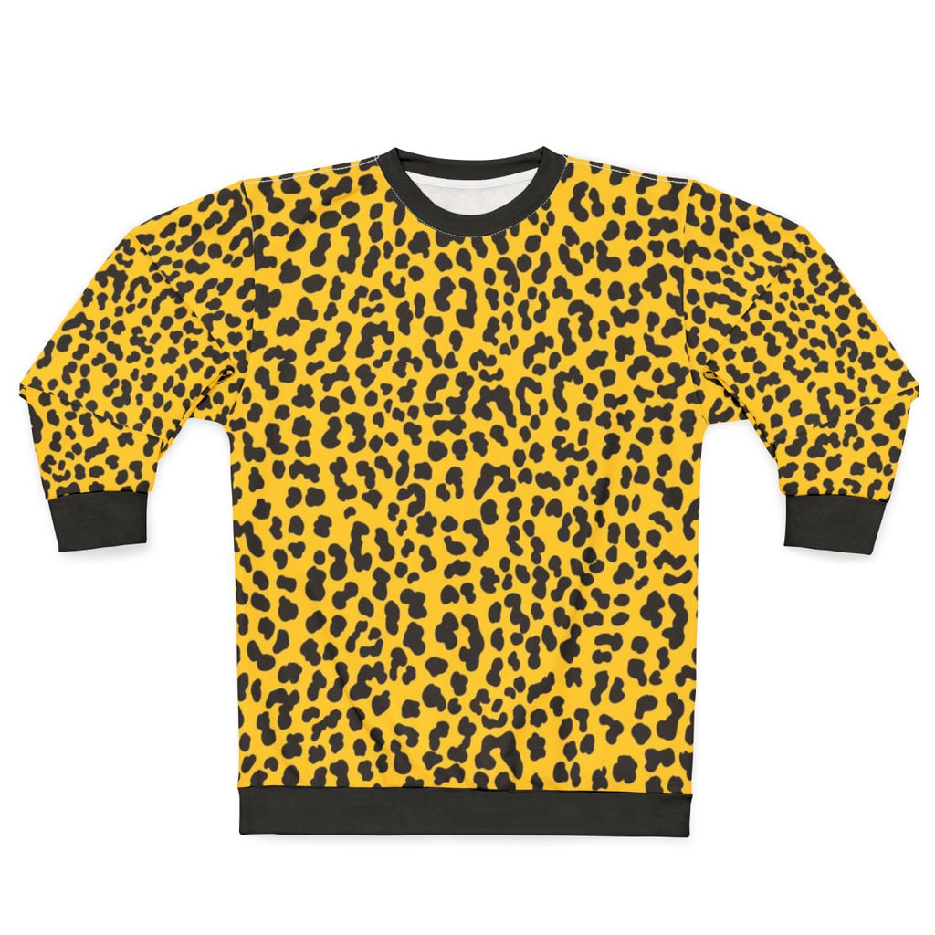 Punk Yellow Leopard Print Sweatshirt
