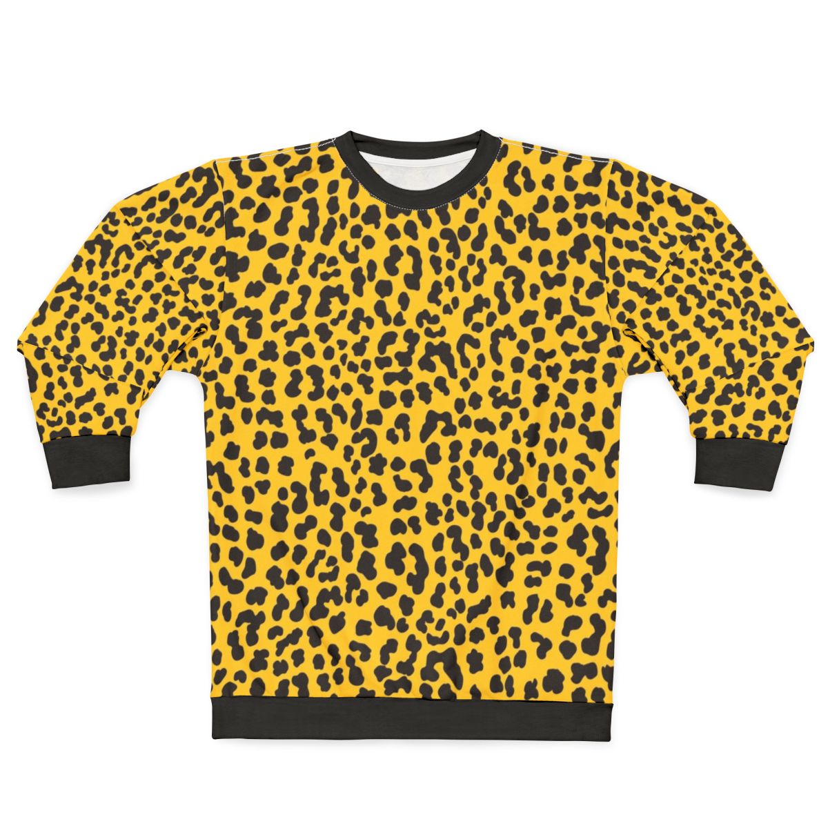 Punk Yellow Leopard Print Sweatshirt
