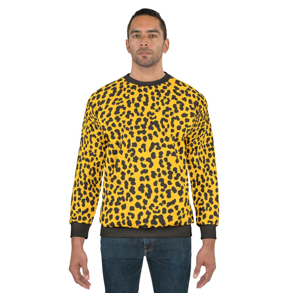 Punk Yellow Leopard Print Sweatshirt