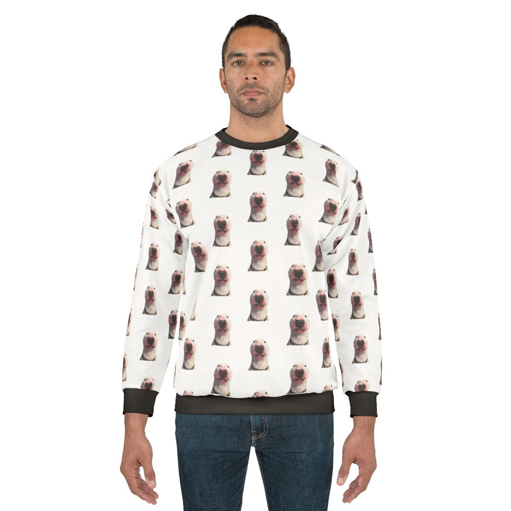 Puppernelson English Bull Terrier Cartoon Meme Sweatshirt