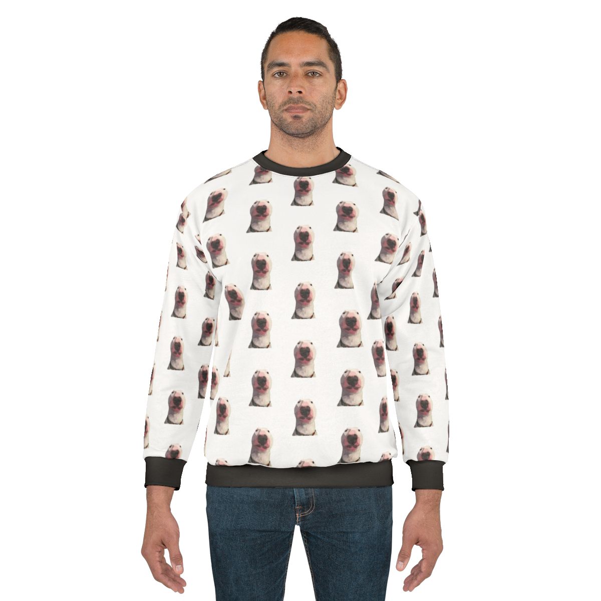 Puppernelson English Bull Terrier Cartoon Meme Sweatshirt