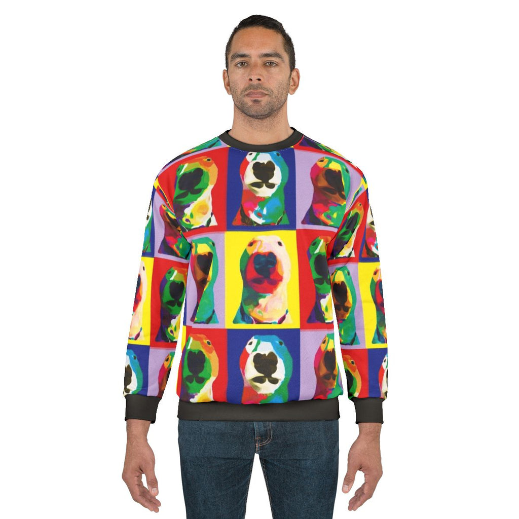 Bull Terrier Pop Art Sweatshirt featuring Puppernelson the Bull Terrier