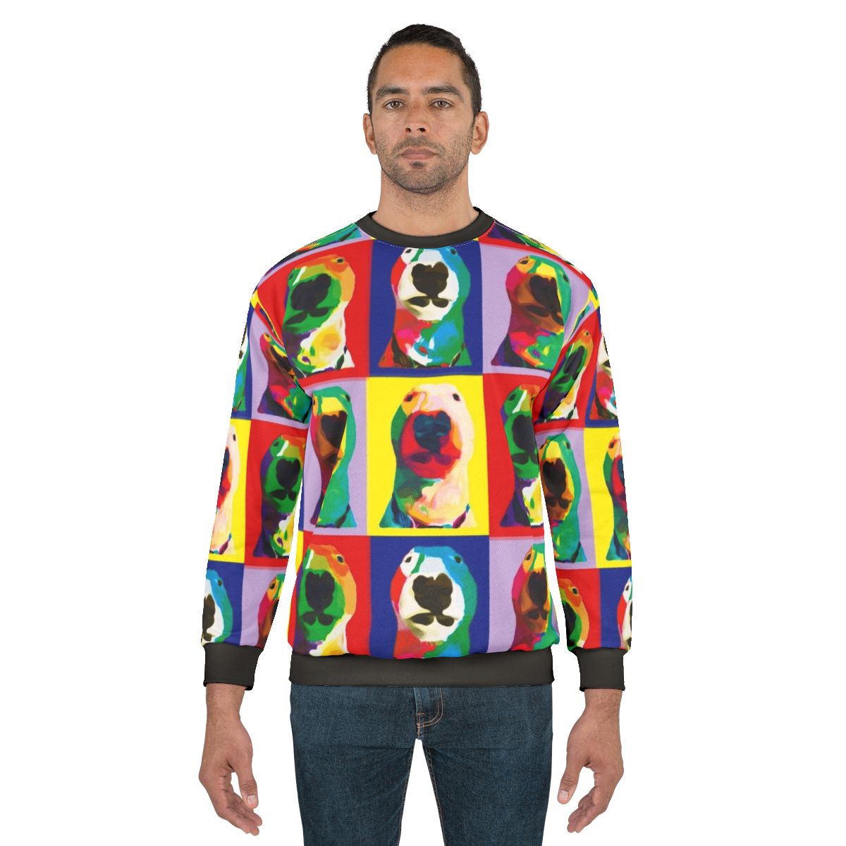Bull Terrier Pop Art Sweatshirt featuring Puppernelson the Bull Terrier