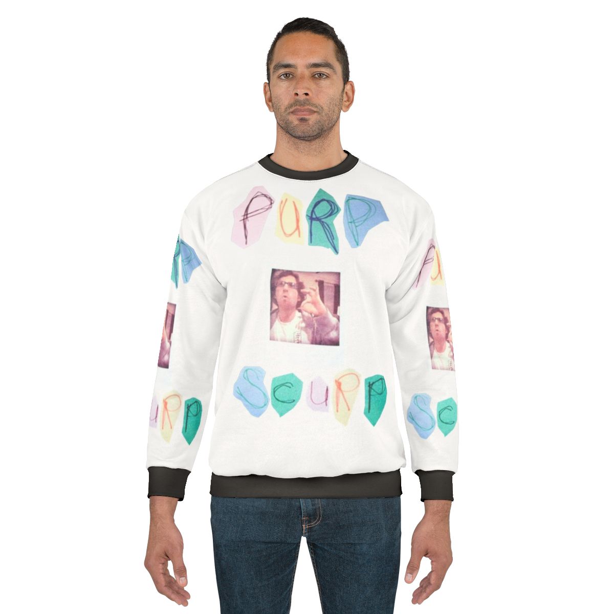 Purp Scurp meme sweatshirt featuring Kyle Mooney's comedy