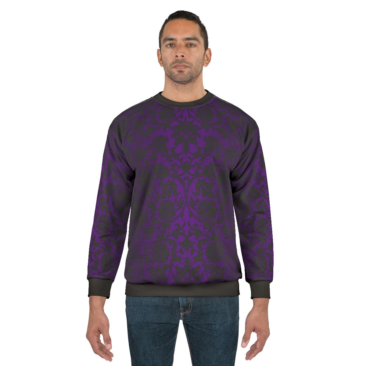 Elegant damask pattern sweatshirt