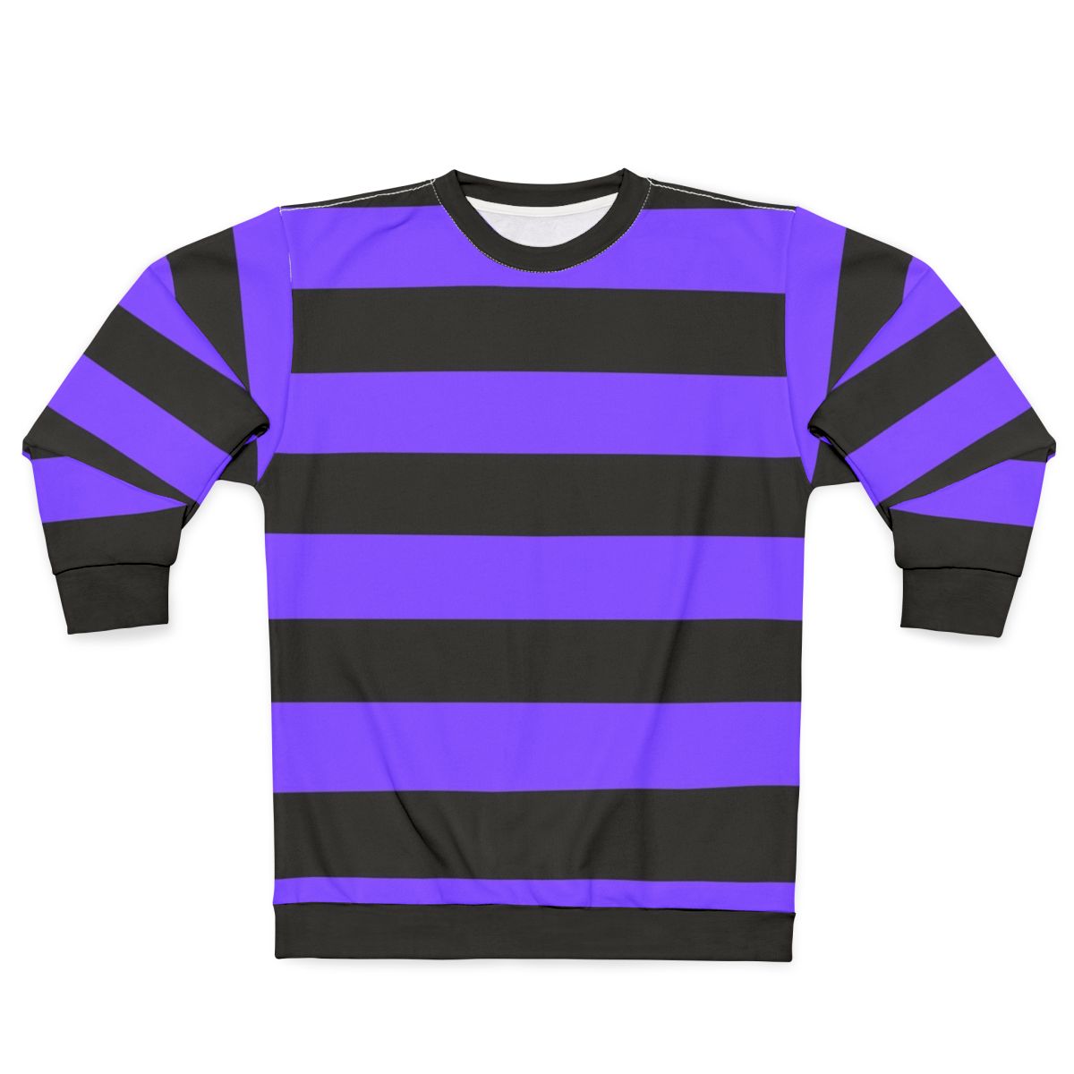 Purple and black striped sweatshirt