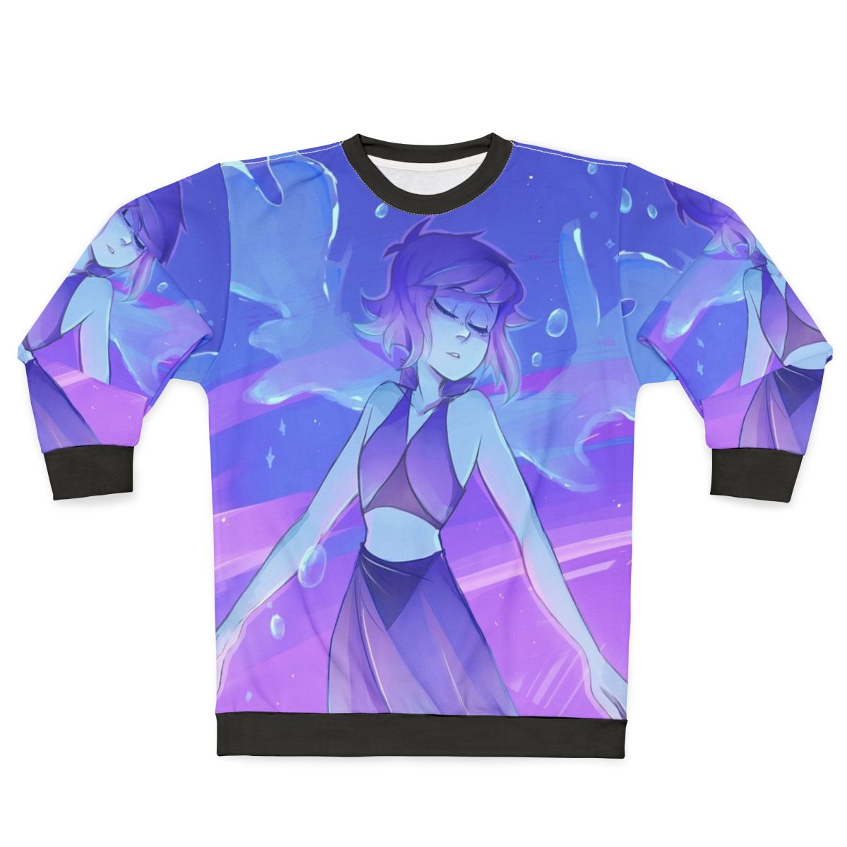 Lapis Lazuli inspired purple and blue sweatshirt featuring Steven Universe characters