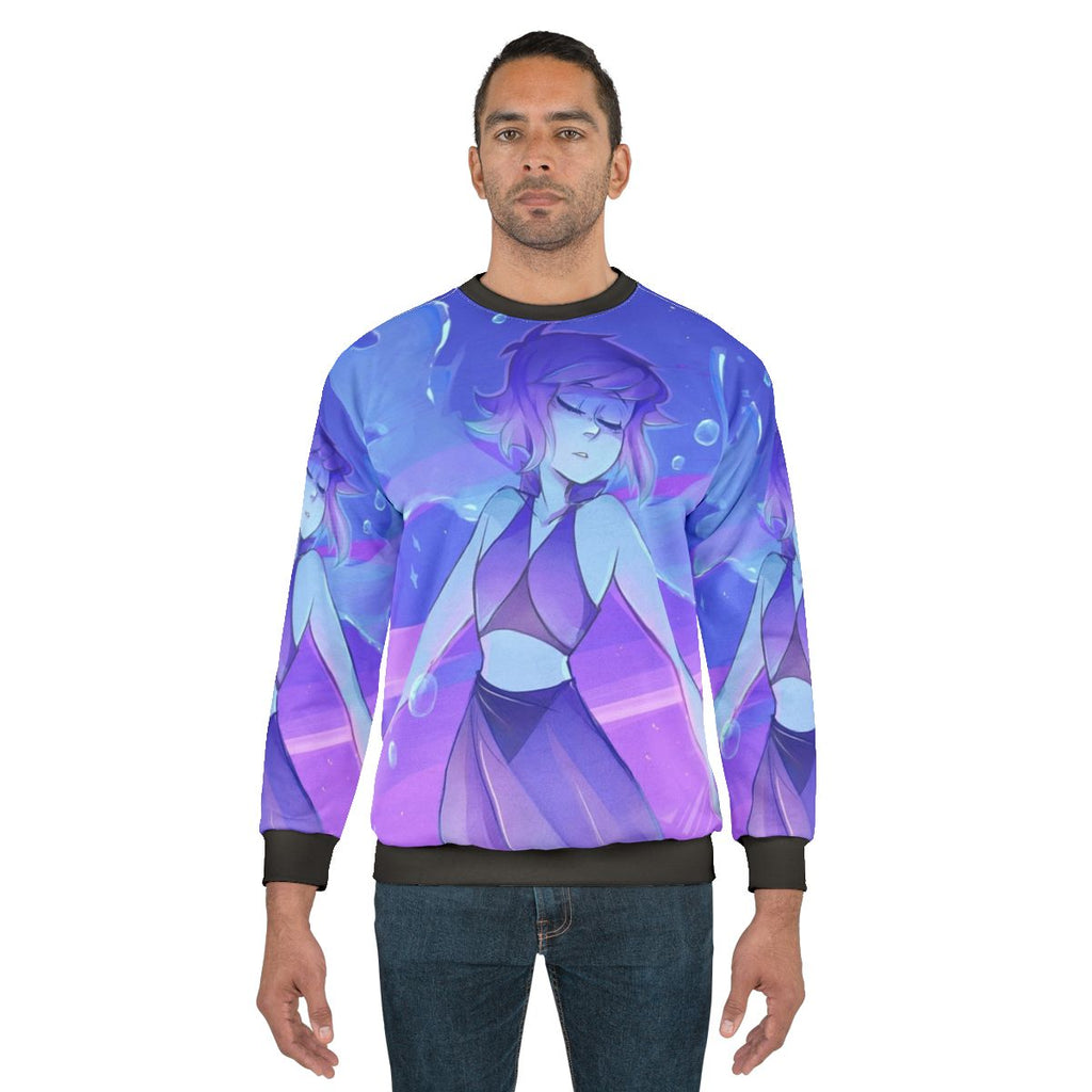 Lapis Lazuli inspired purple and blue sweatshirt featuring Steven Universe characters