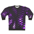 Purple dragon scales sweatshirt with a fantasy design