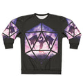 Purple Sky Dragon D20 Sweatshirt - Fantasy Tabletop RPG Apparel