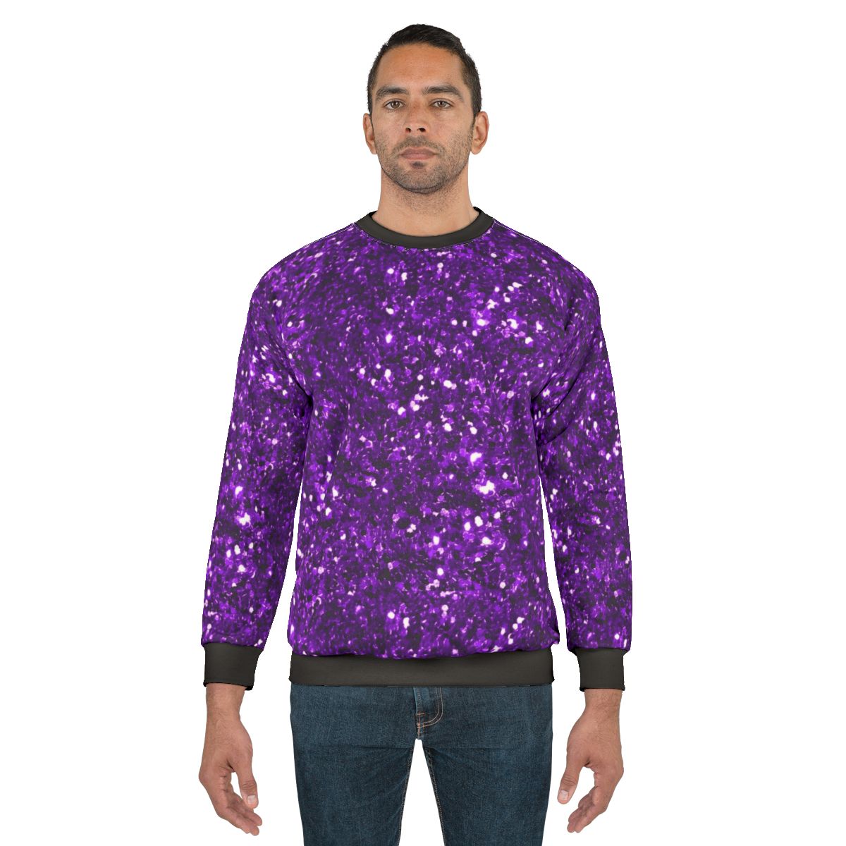 Purple Glitter Confetti Sweatshirt