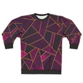 Purple and gold geometric design sweatshirt