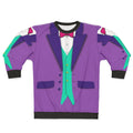 Purple tuxedo bowtie and vest sweatshirt