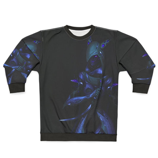 Purple Wisp Warframe Sweatshirt - Sci-Fi Energy Glow Fanart