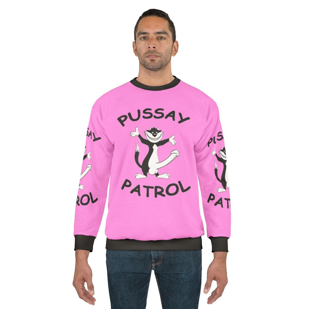 Pussay Patrol Sweatshirt with Inbetweeners Inspired Design
