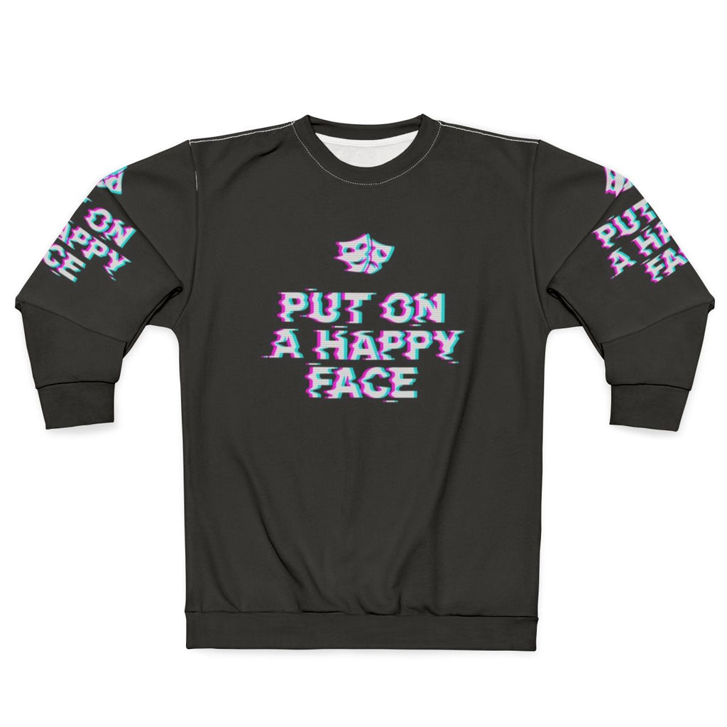 "Joker Happy Face Ironic Glitch Sweatshirt"