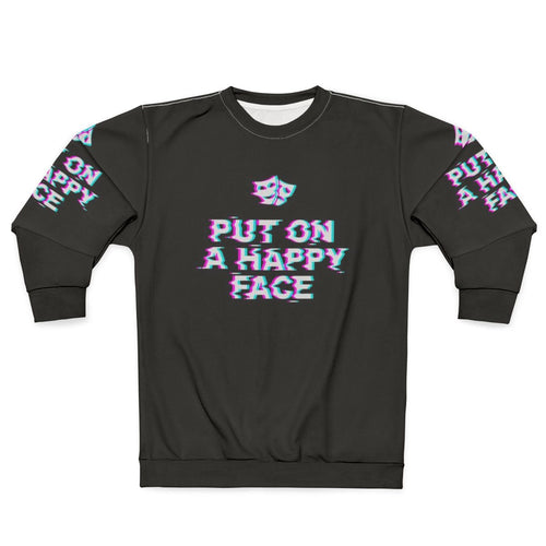 "Joker Happy Face Ironic Glitch Sweatshirt"