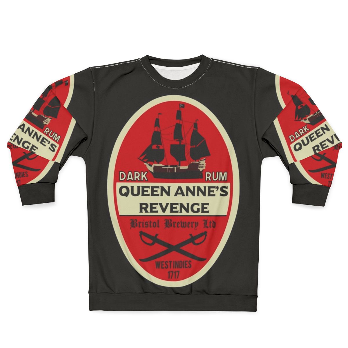 Queen Anne's Revenge Dark Rum Pirate Sweatshirt