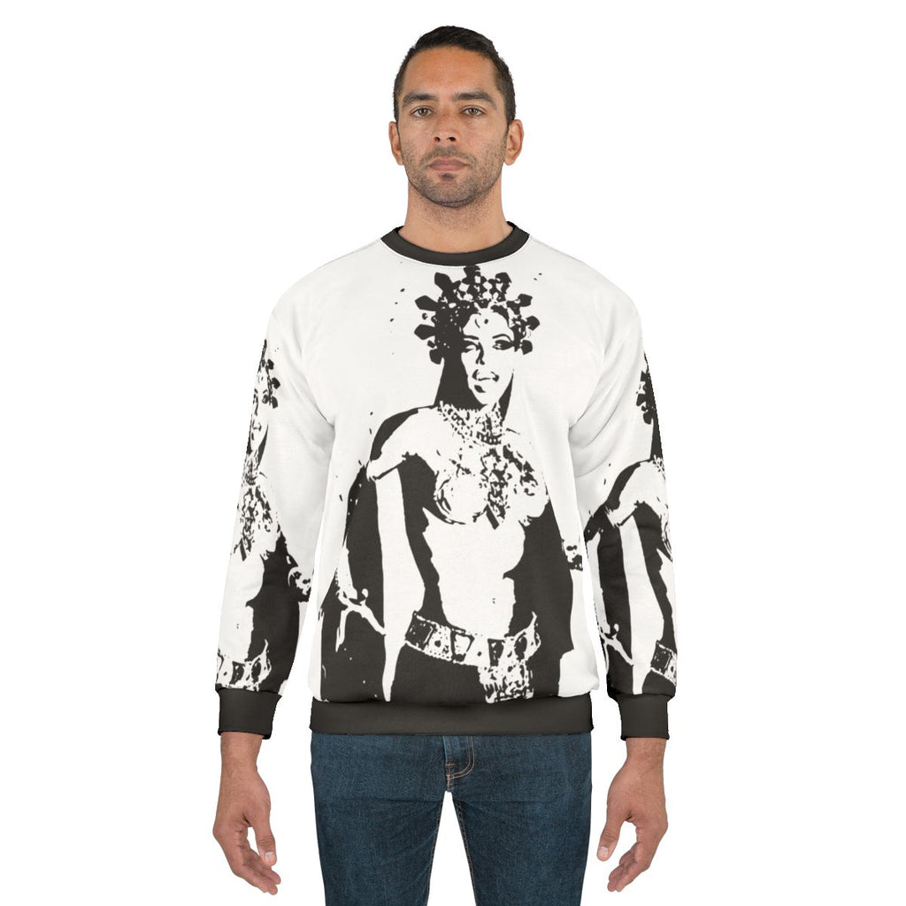 Queen of the Damned gothic sweatshirt with metal music design