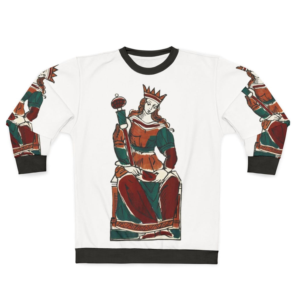 Queen Of Sticks Minchiate Tarot Sweatshirt