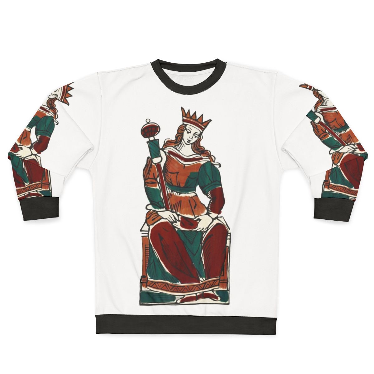 Queen Of Sticks Minchiate Tarot Sweatshirt