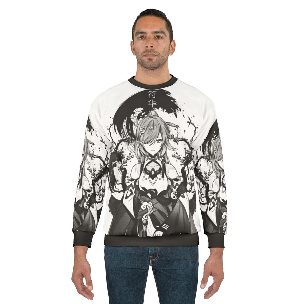 Quiet Ink Anime-Inspired Monochrome Sweatshirt