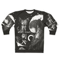 Quiet Snow Samurai Sweatshirt with Monochrome Japanese Anime Design