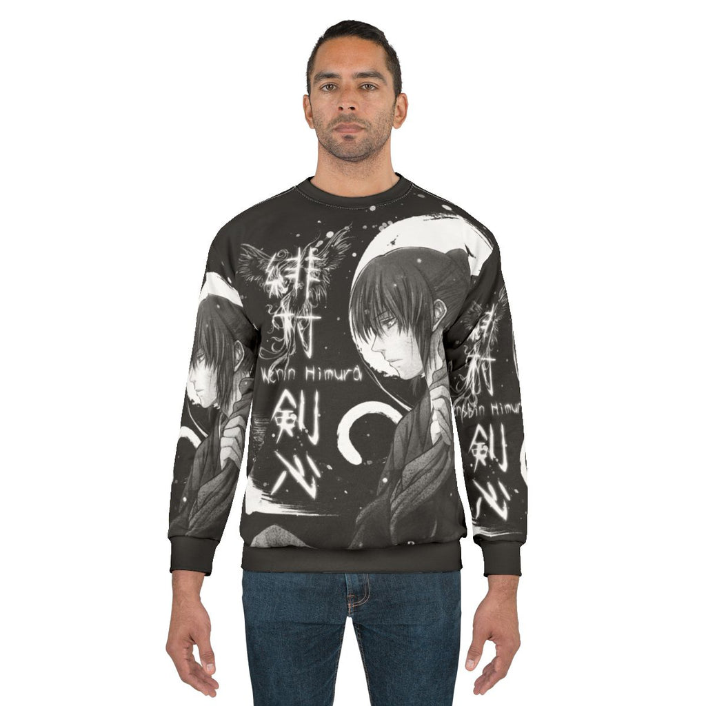 Quiet Snow Samurai Sweatshirt with Monochrome Japanese Anime Design