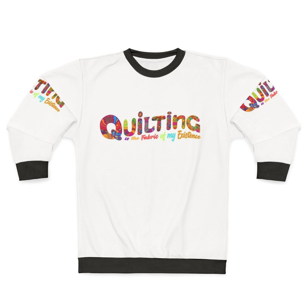 Quilting Sweatshirt with Intricate Stitching Design