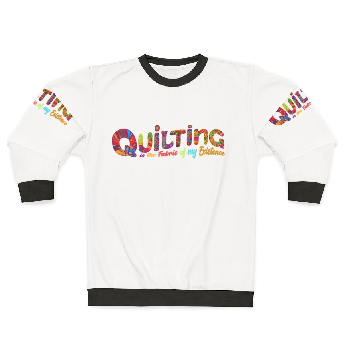Quilting Sweatshirt with Intricate Stitching Design