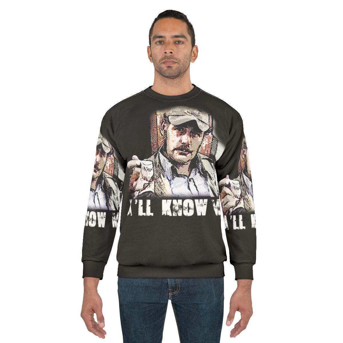 Quint's Jaws Sweatshirt - Classic 80s Movie Apparel