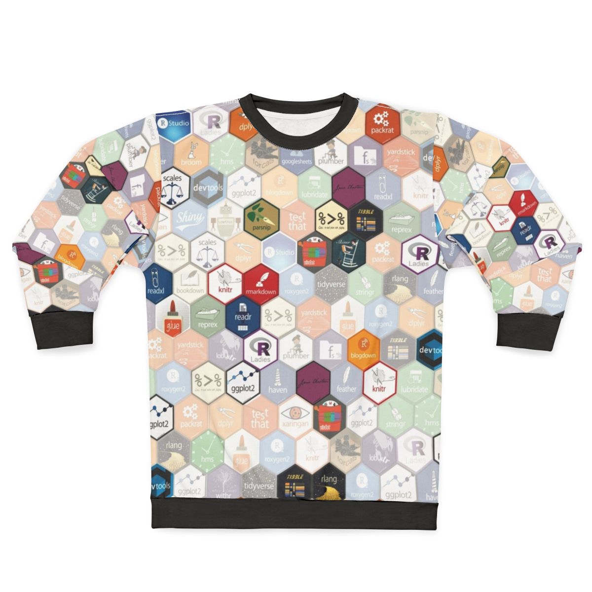 R Hex Fabric Small Hexes Programming & Statistics Sweatshirt