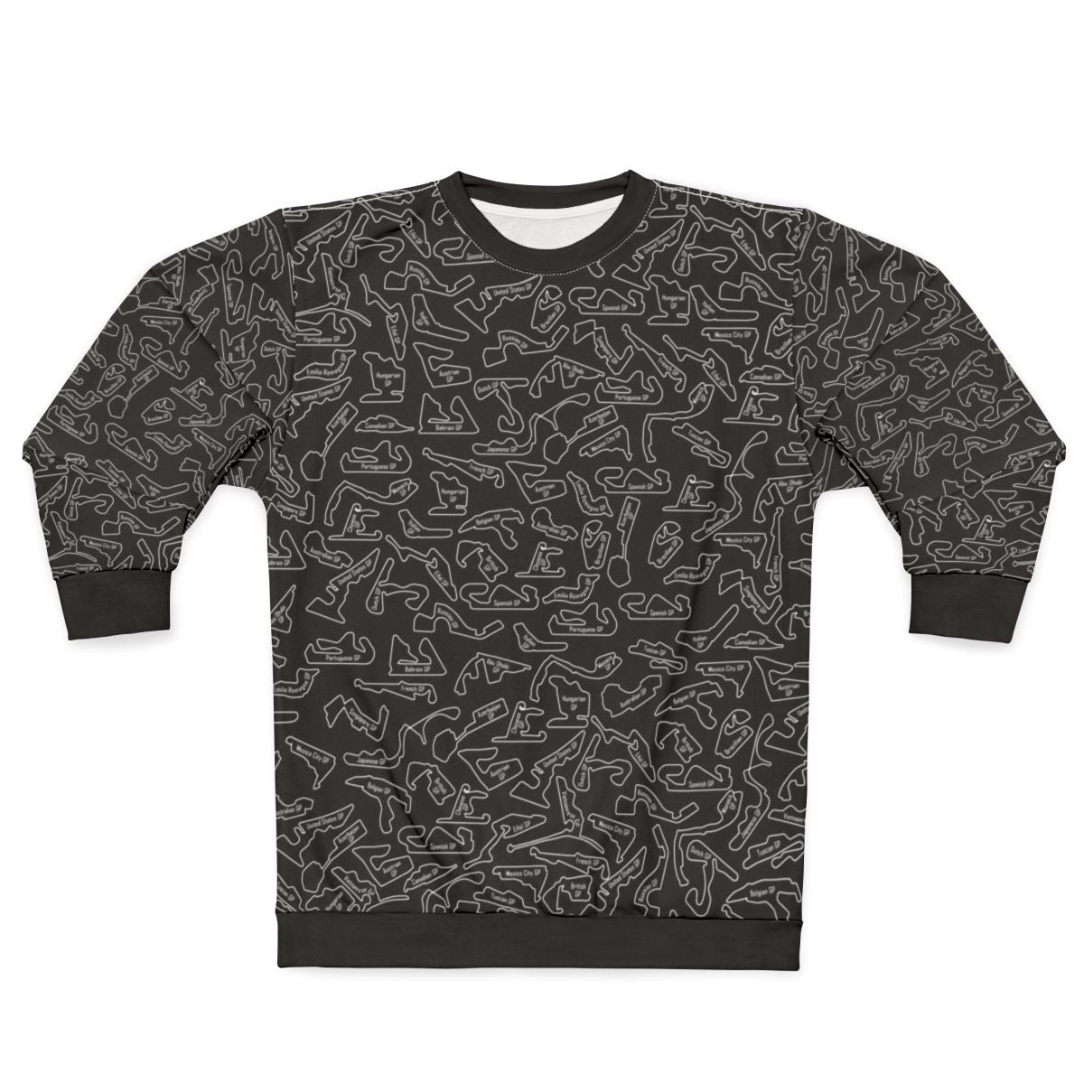 Formula 1 Race Circuits Pattern Sweatshirt