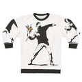 Rage Flower Bomber Stencil Sweatshirt featuring street art inspired design